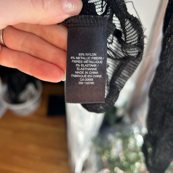 RW&CO. Black Sheer Blouse - Picture 5 of 6